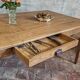 Large authentic farmhouse table made of solid French oak.