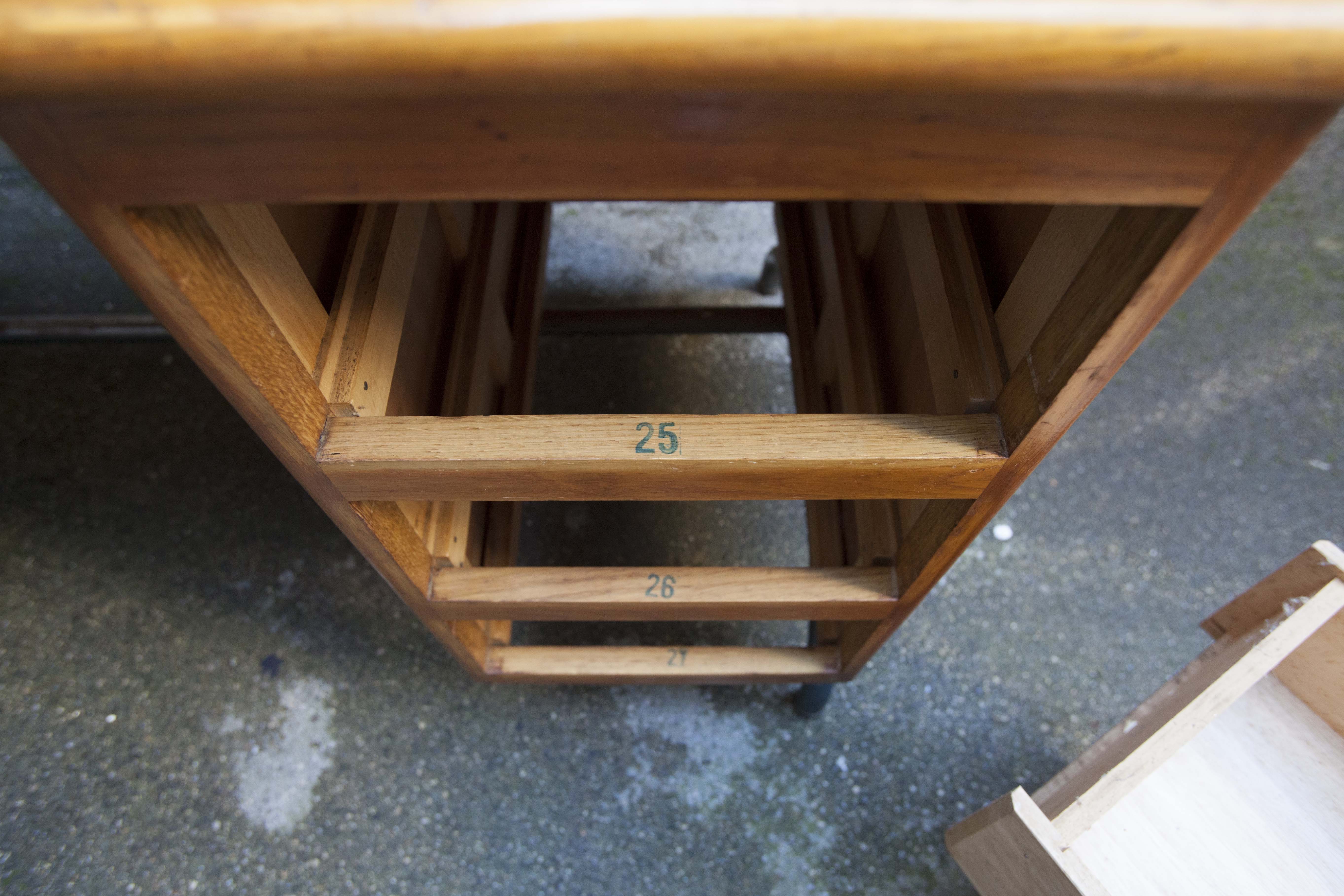 Industrial office schoolmaster 4 drawers