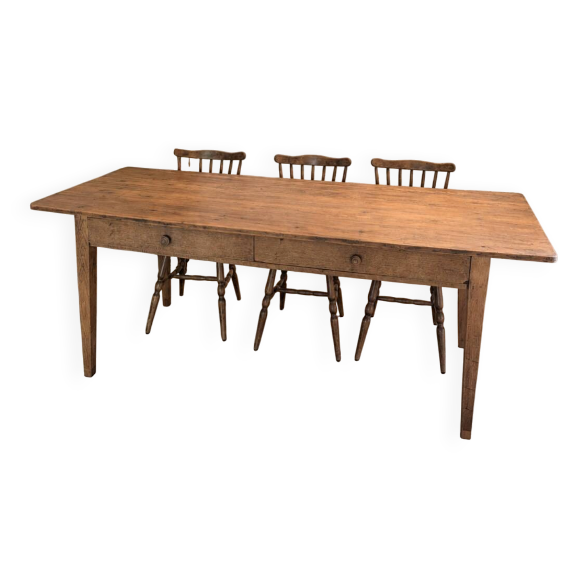Ancienne table de ferme rénovée