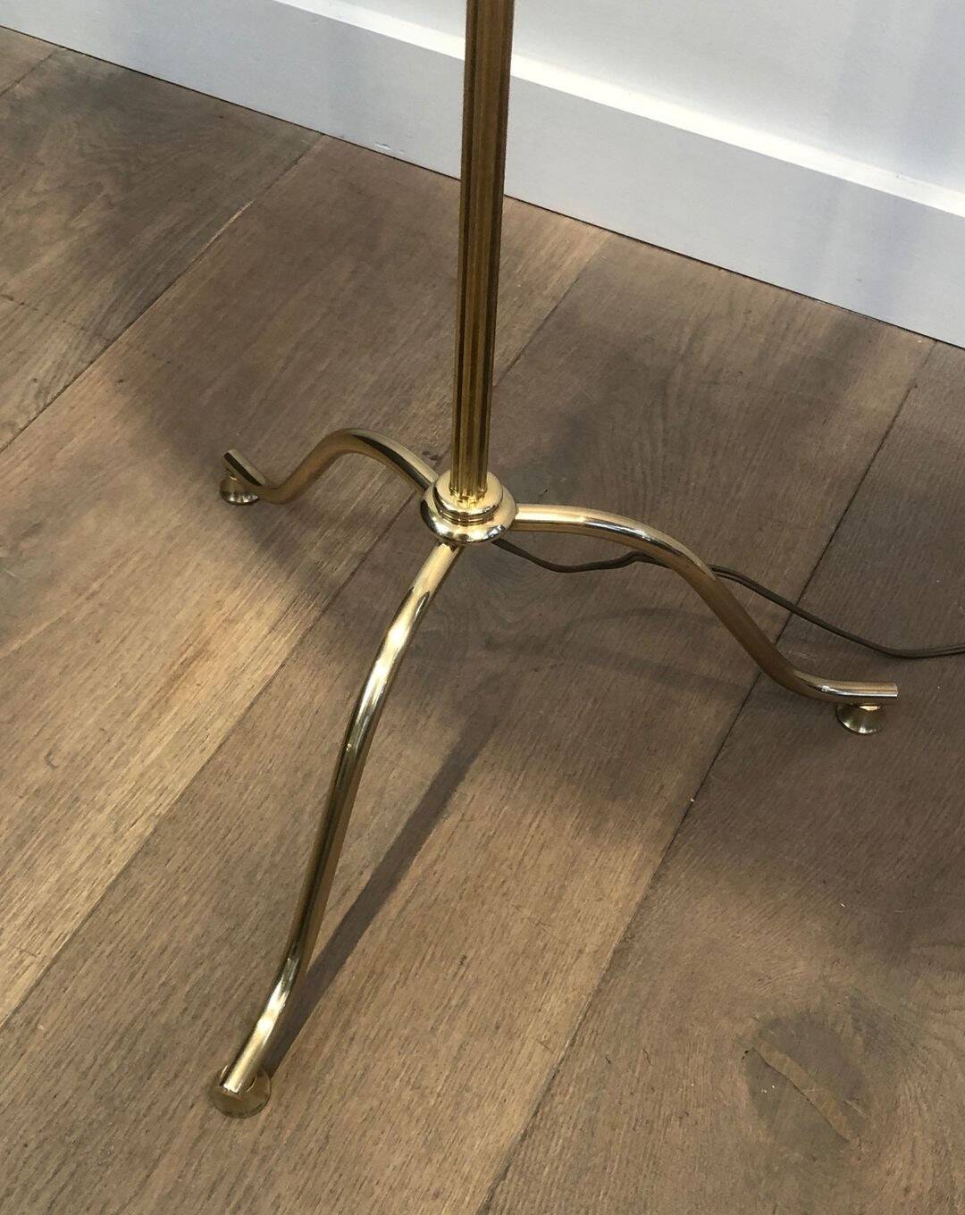 Neoclassical Brass Floor Lamp, in the Style of Maison Jansen