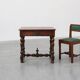 French Louis XIII Walnut Side Table with Drawer and Turned Legs, circa 1850