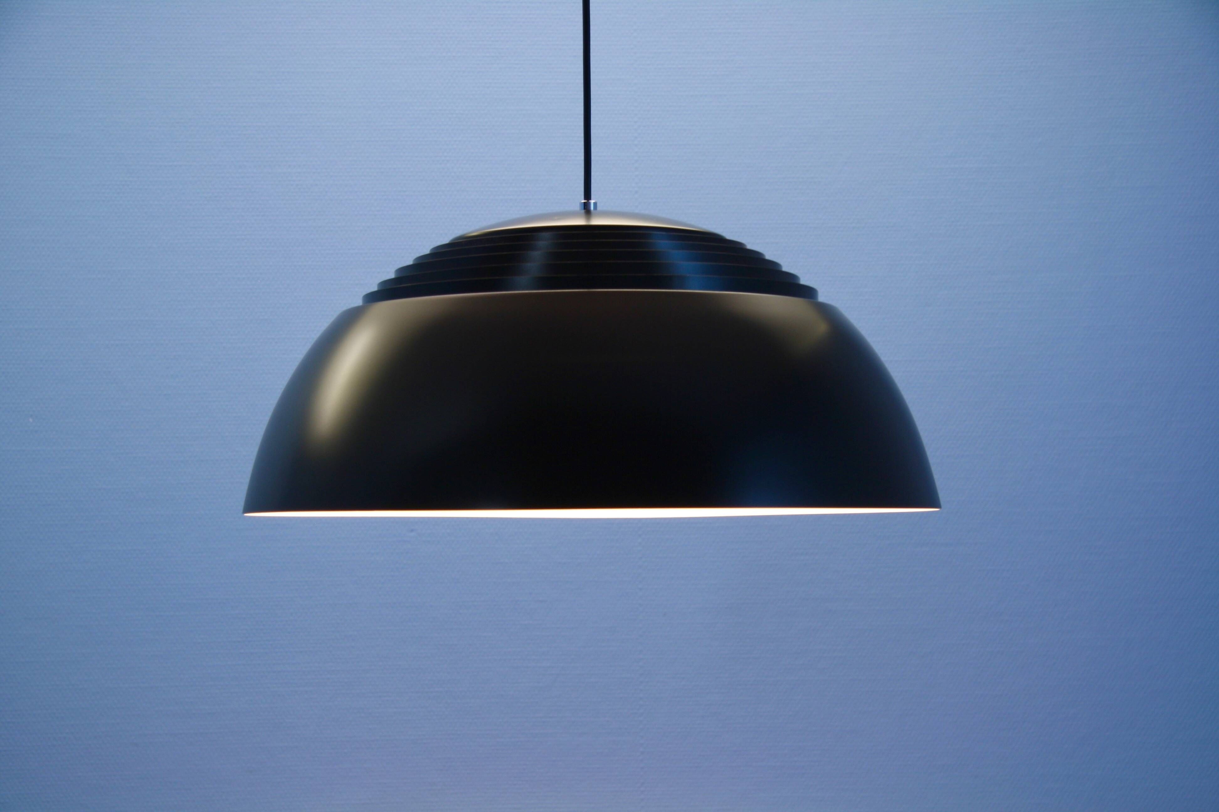 AJ Royal hanging lamp in black by Arne Jacobsen for Louis Poulsen, 1970s
