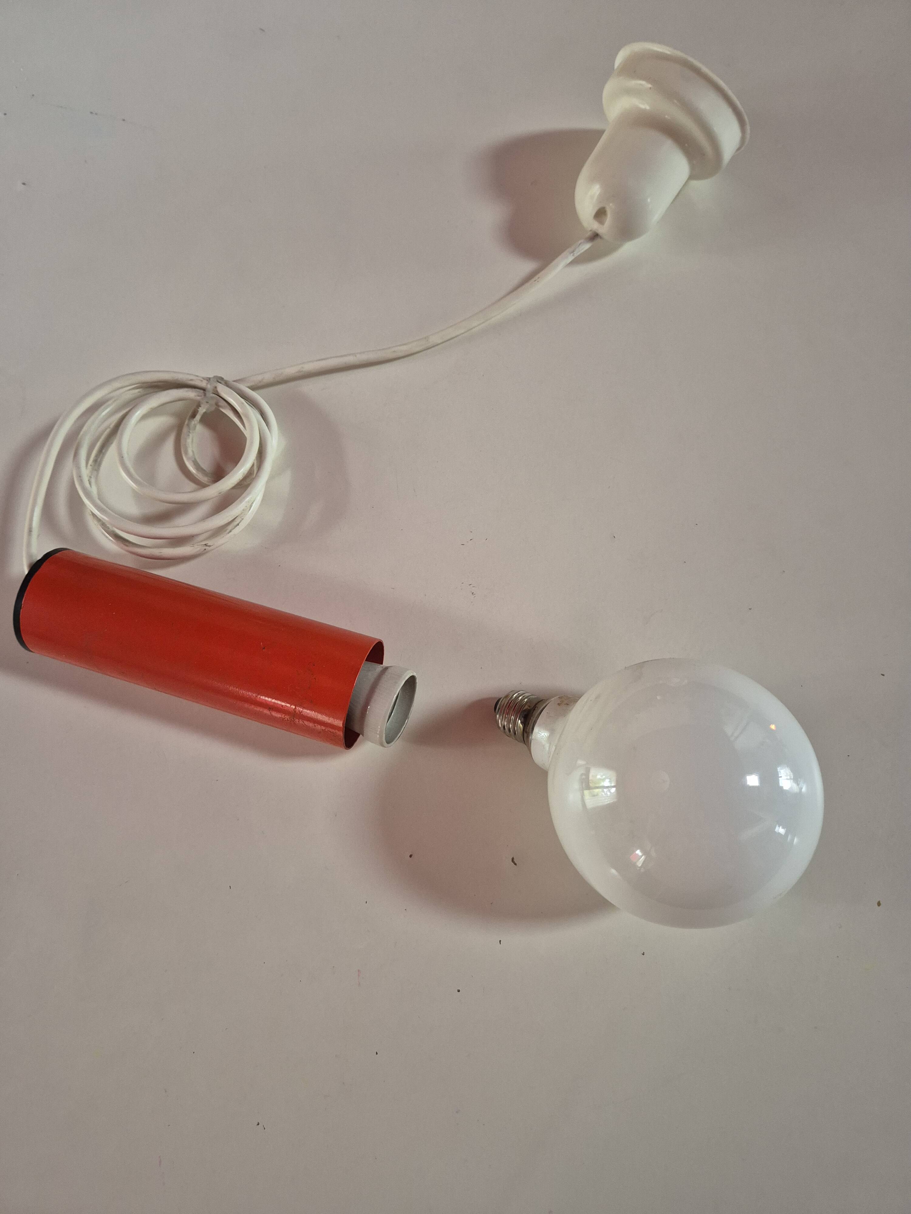 Suspension Tube Vintage Orange - 1970s Design - Space Age