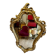 Vintage wall mirror in Louis XV / Baroque style – Carved wooden frame in gold.