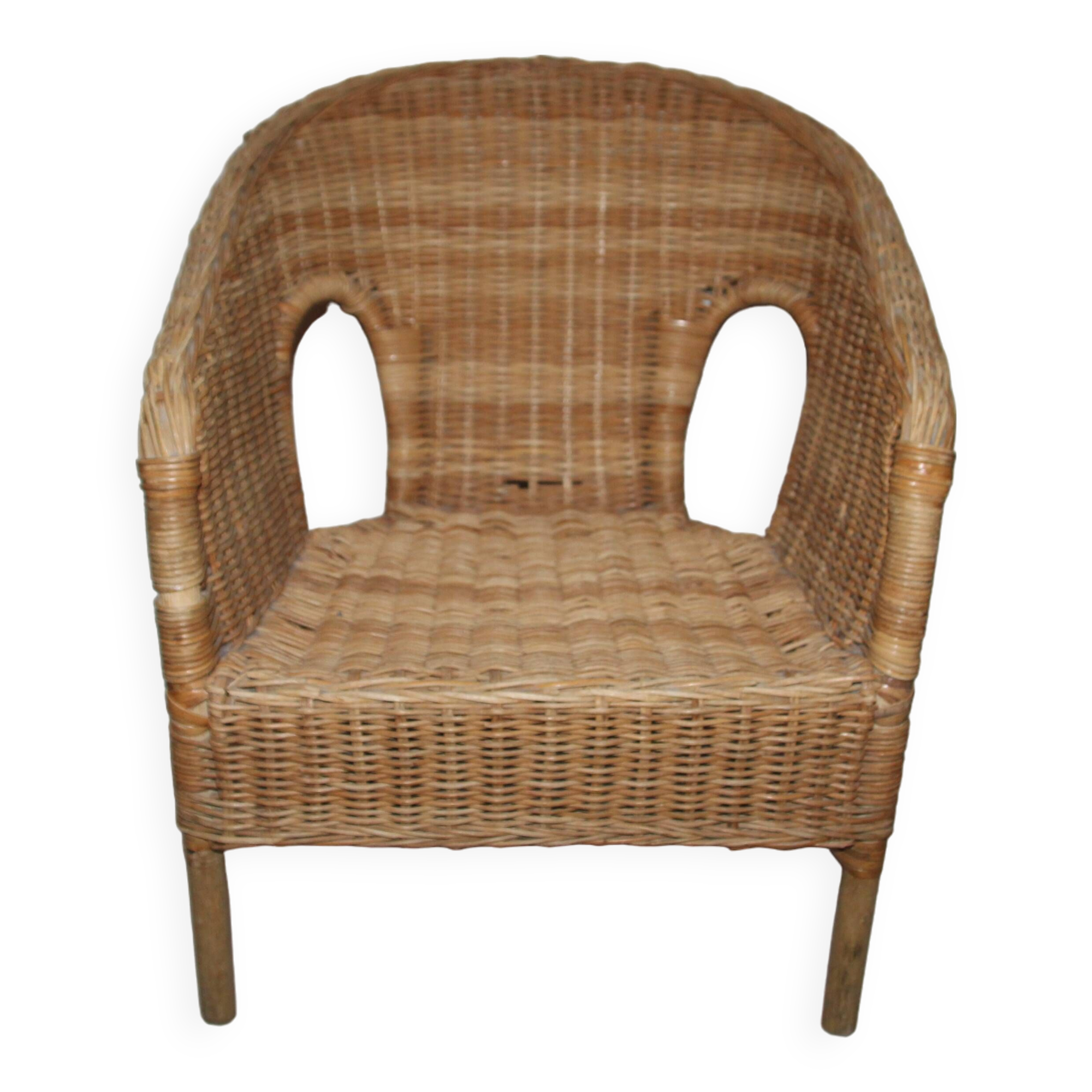 Small rattan armchair Children's chair Doll