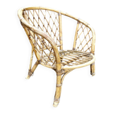 Woven rattan armchair, 1960