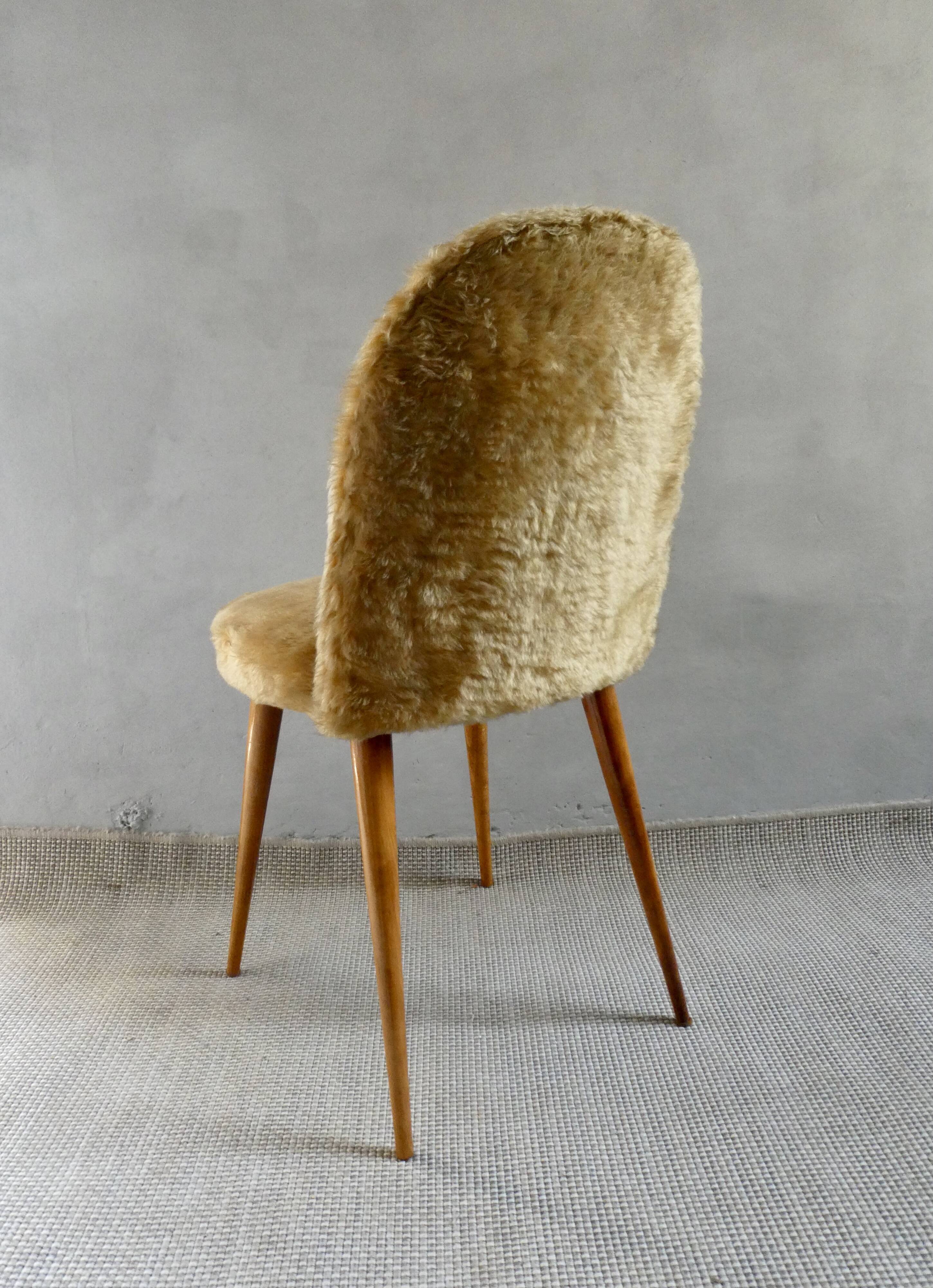 1960s golden furry chair