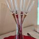 Flûtes à champagne dans leur vase