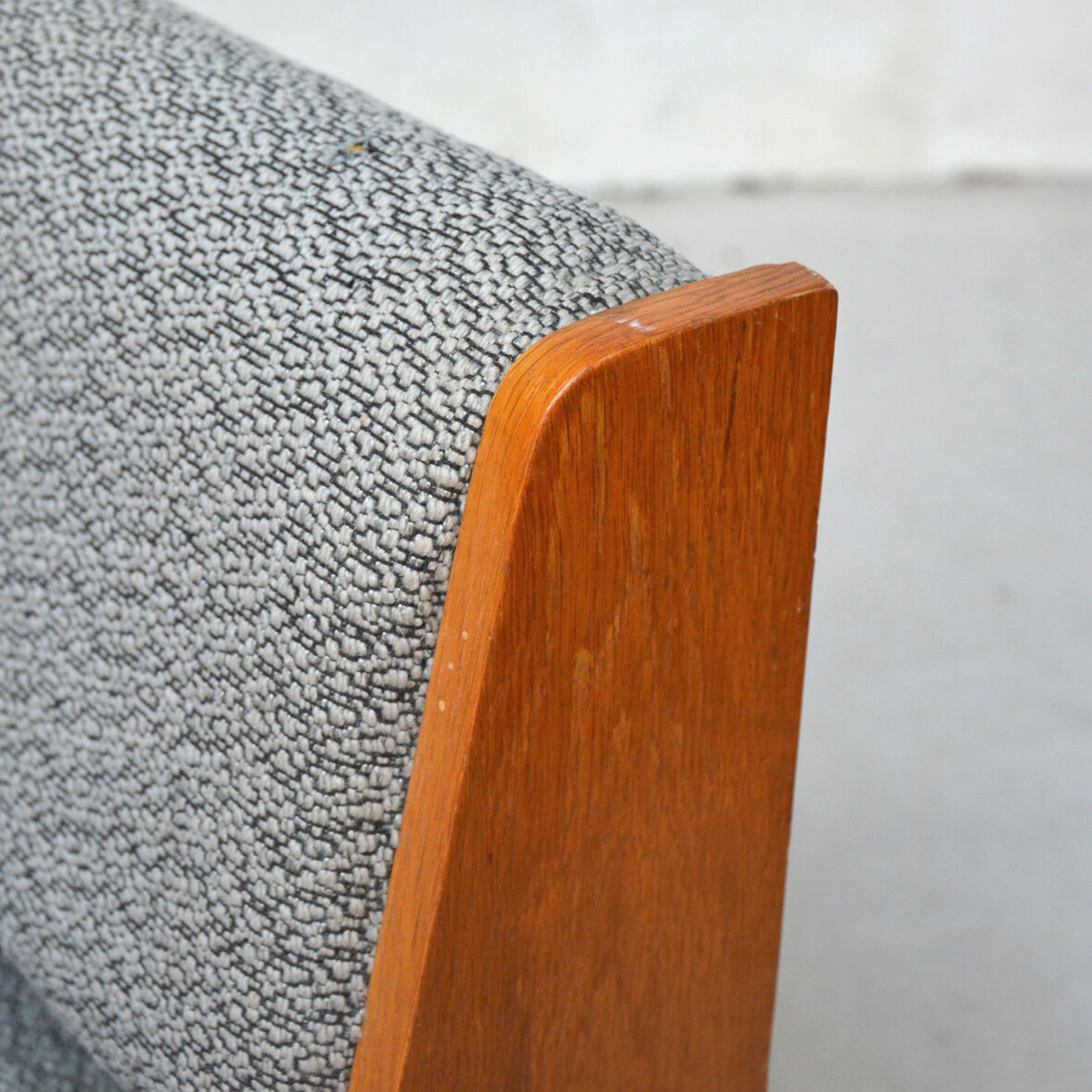 Sofa bed grey compass feet, 1960