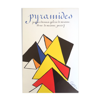 Alexander calder, galerie jacques damas, 1980. original exhibition poster