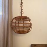 Vintage rattan pendant light