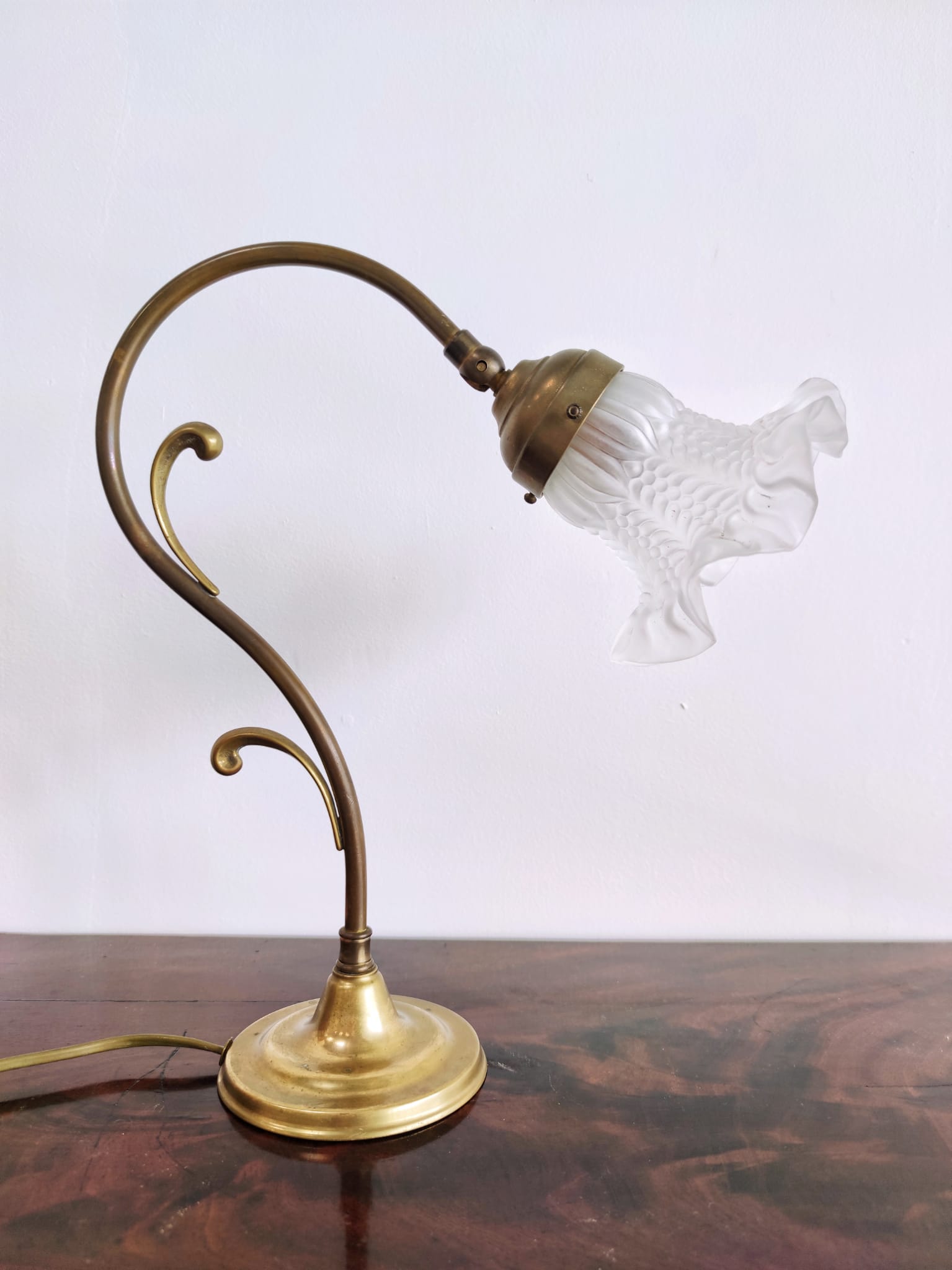 Table lamp in brass art deco tulip 1930