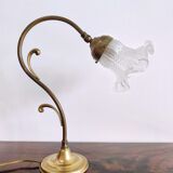 Table lamp in brass art deco tulip 1930