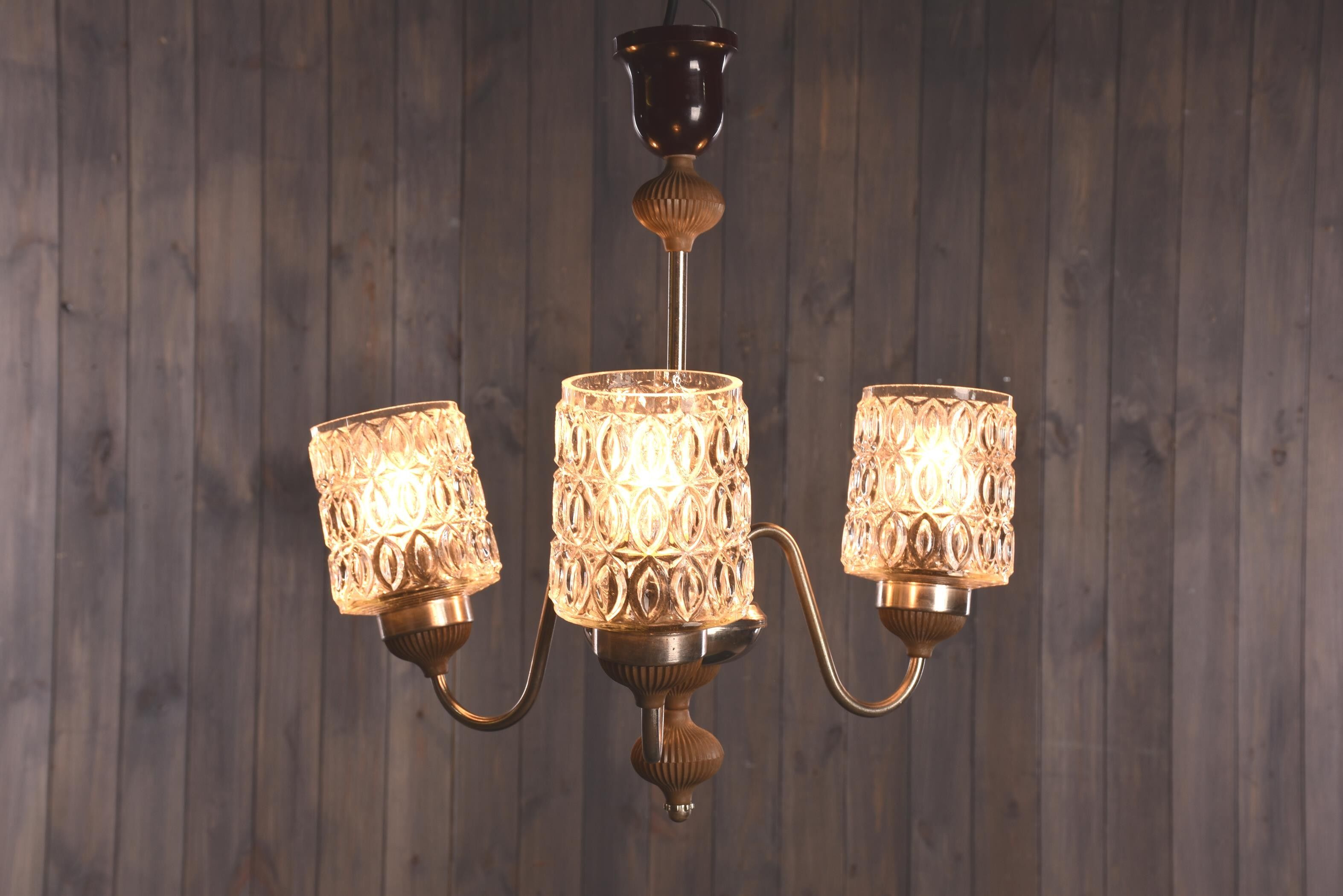 Lustre vintage brocante plafonnier