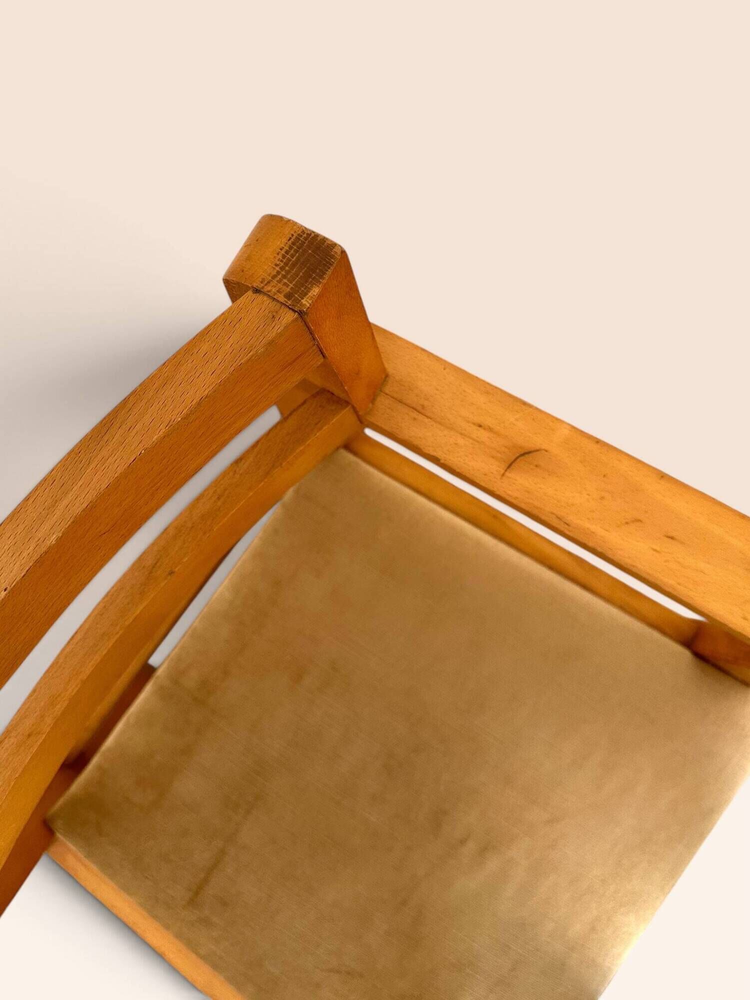 Mid-century armchair in blonde beech