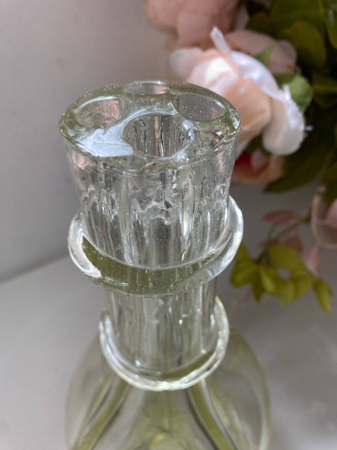 Antique four-chamber liqueur decanter