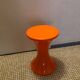 Vintage orange Tam Tam stool – Original stamp – 1970s