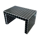 Side coffee table tile black joint white mosaic