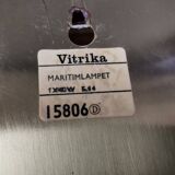 Very rare maritime wall lamp made by Danish Vitrika in the 1960s