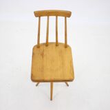 1970s  Beech Chair with Adjustable Height, Czechoslovakia