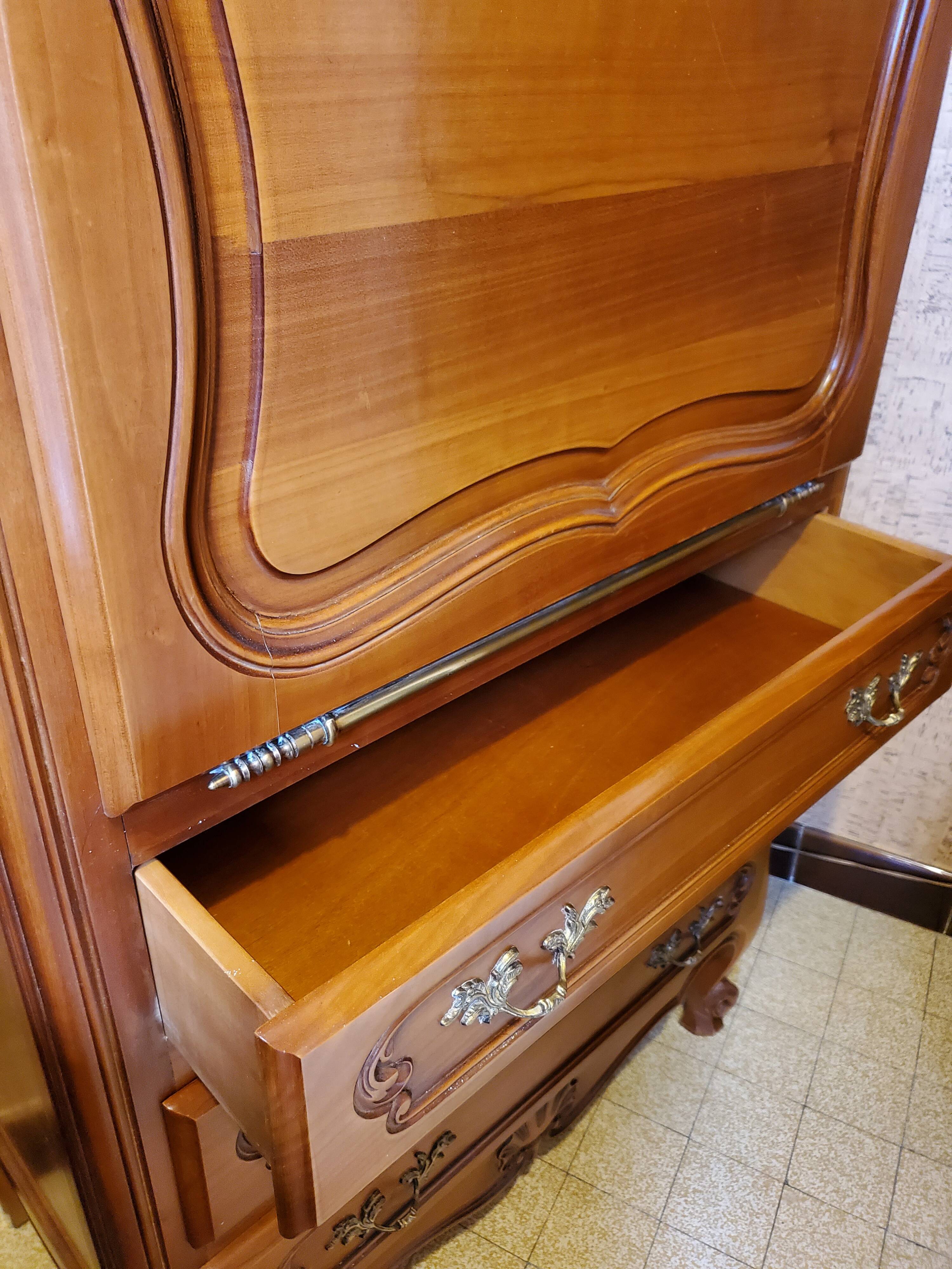 Vintage cherry wood secretary