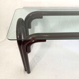 Vintage black/red wood console