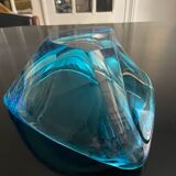 Empty blue crystal pocket