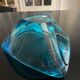 Empty blue crystal pocket
