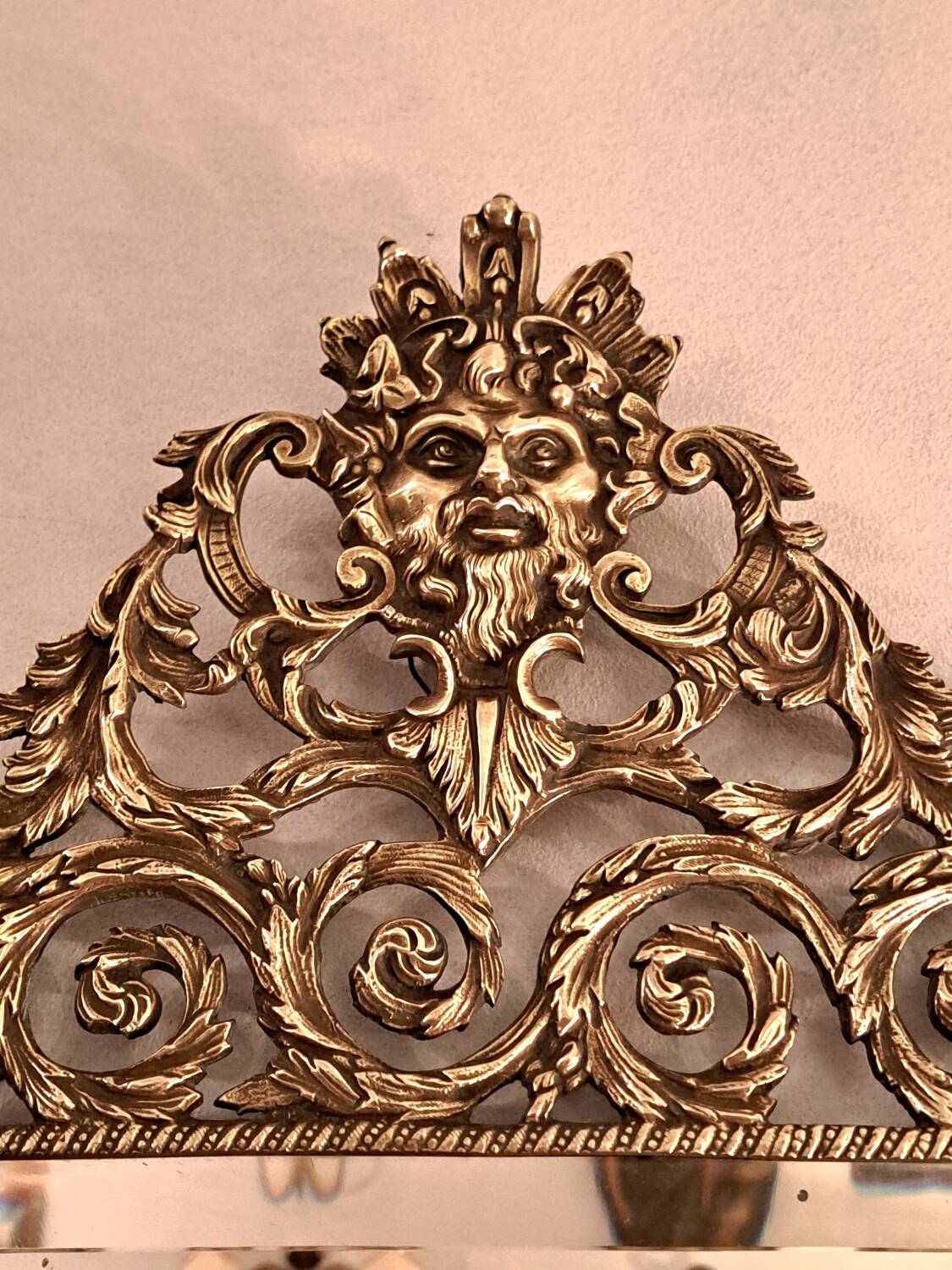 Paire d'appliques miroirs XIXème en bronze