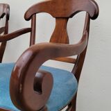 Pair of directorial style armchairs with sticks