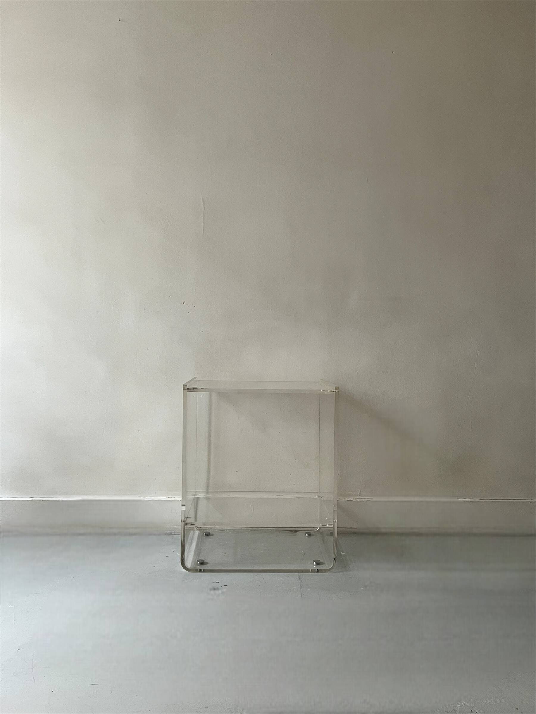 Designer plexiglass bookcase, Les Invisibles Marais International 70's