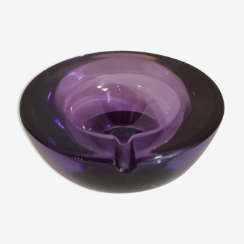 vintage purple glass ashtray