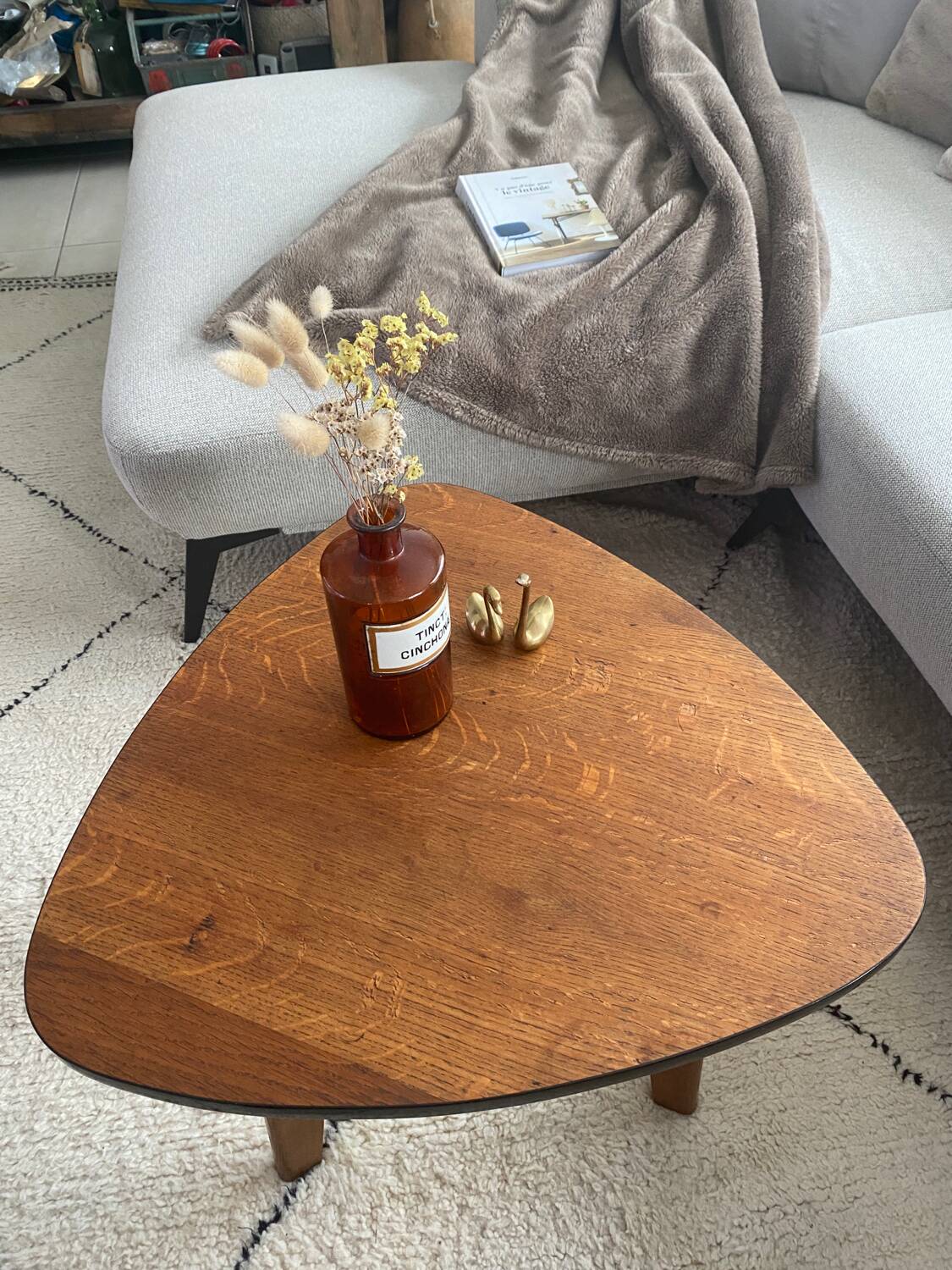 Vintage tripod coffee table