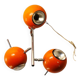Vintage seventies orange eyeball ceiling light