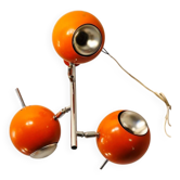 Vintage seventies orange eyeball ceiling light