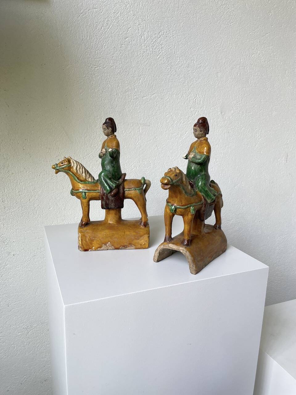 Ming period terracotta equestrian ridge tile