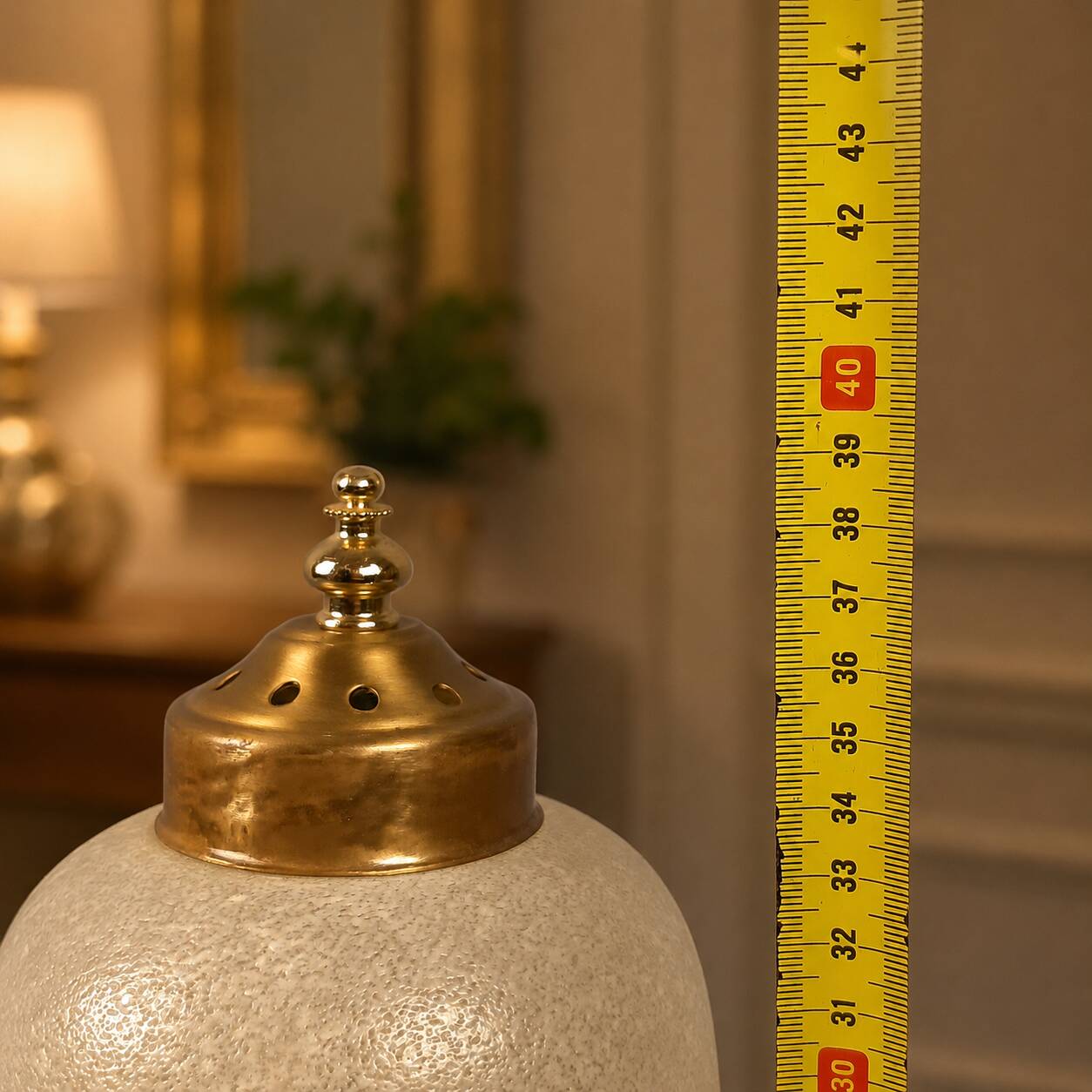 Murano Glass Table Lamp Brass Mushroom