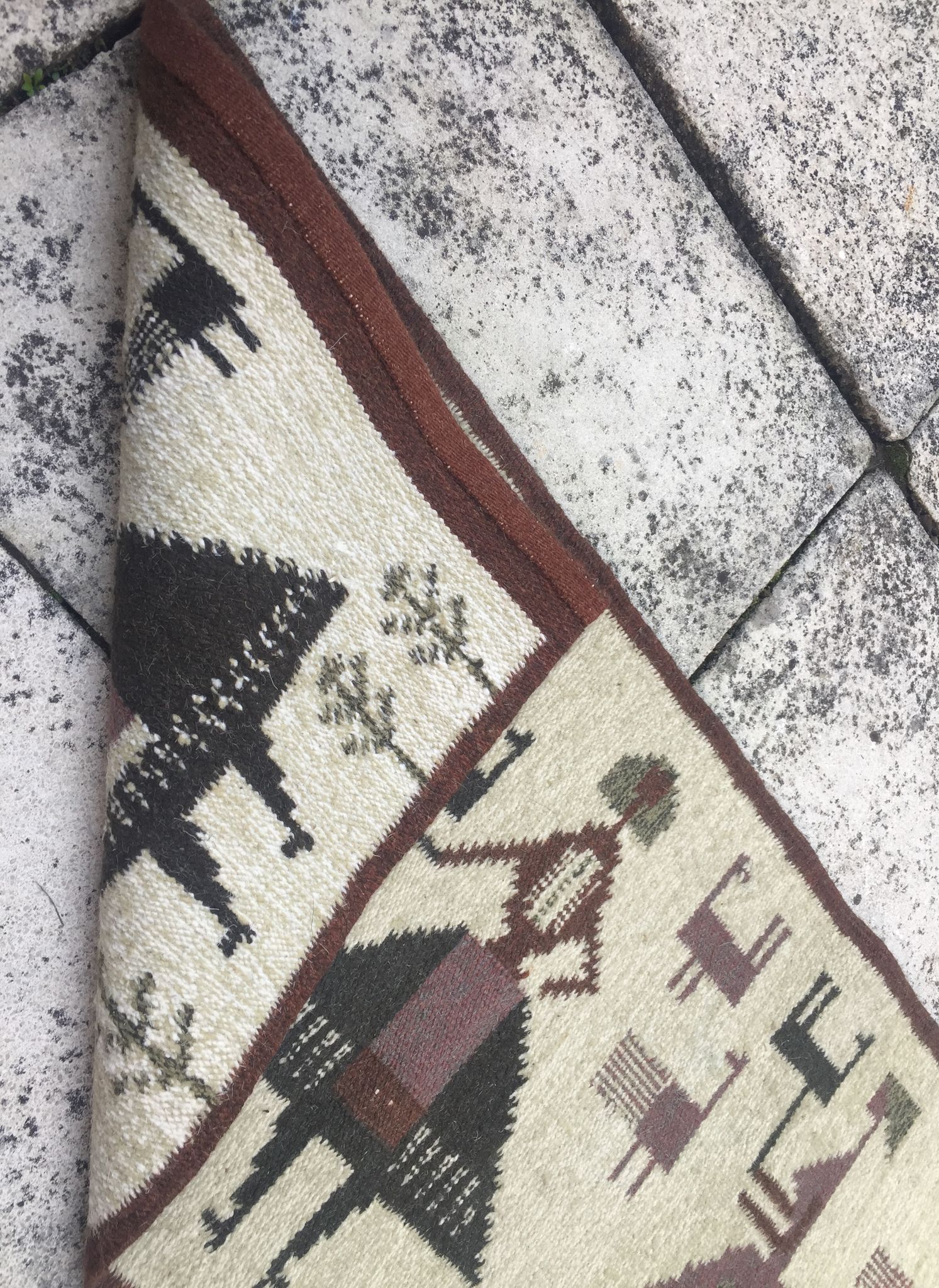 Swedish flat weave rug 1950