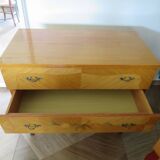 Vintage Louis XV style chest of drawers in citron wood veneer