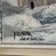 Oil on canvas mountain landscape Val d'Isère by P. de Fourran 1950