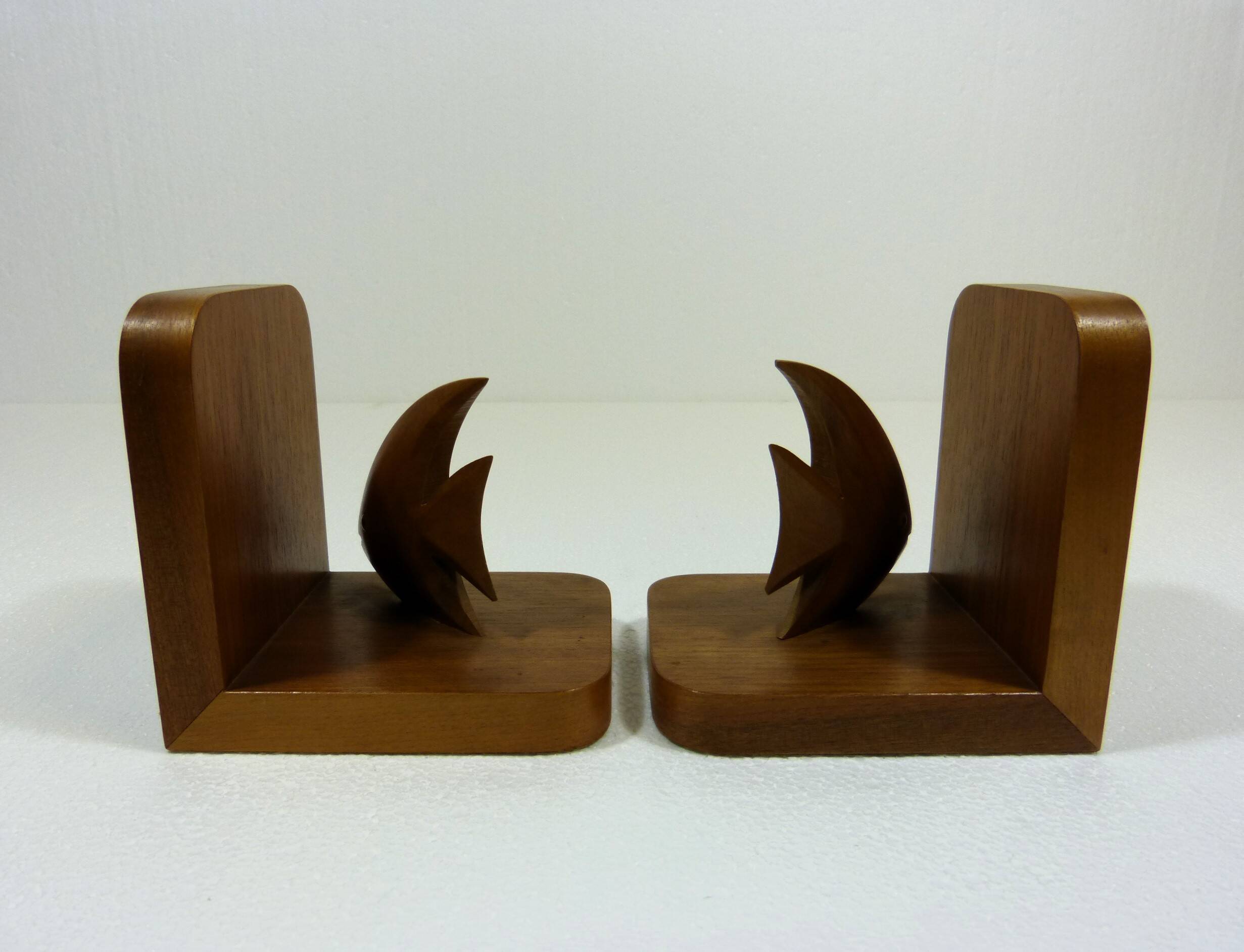 Teak book ends fishes 1960’s