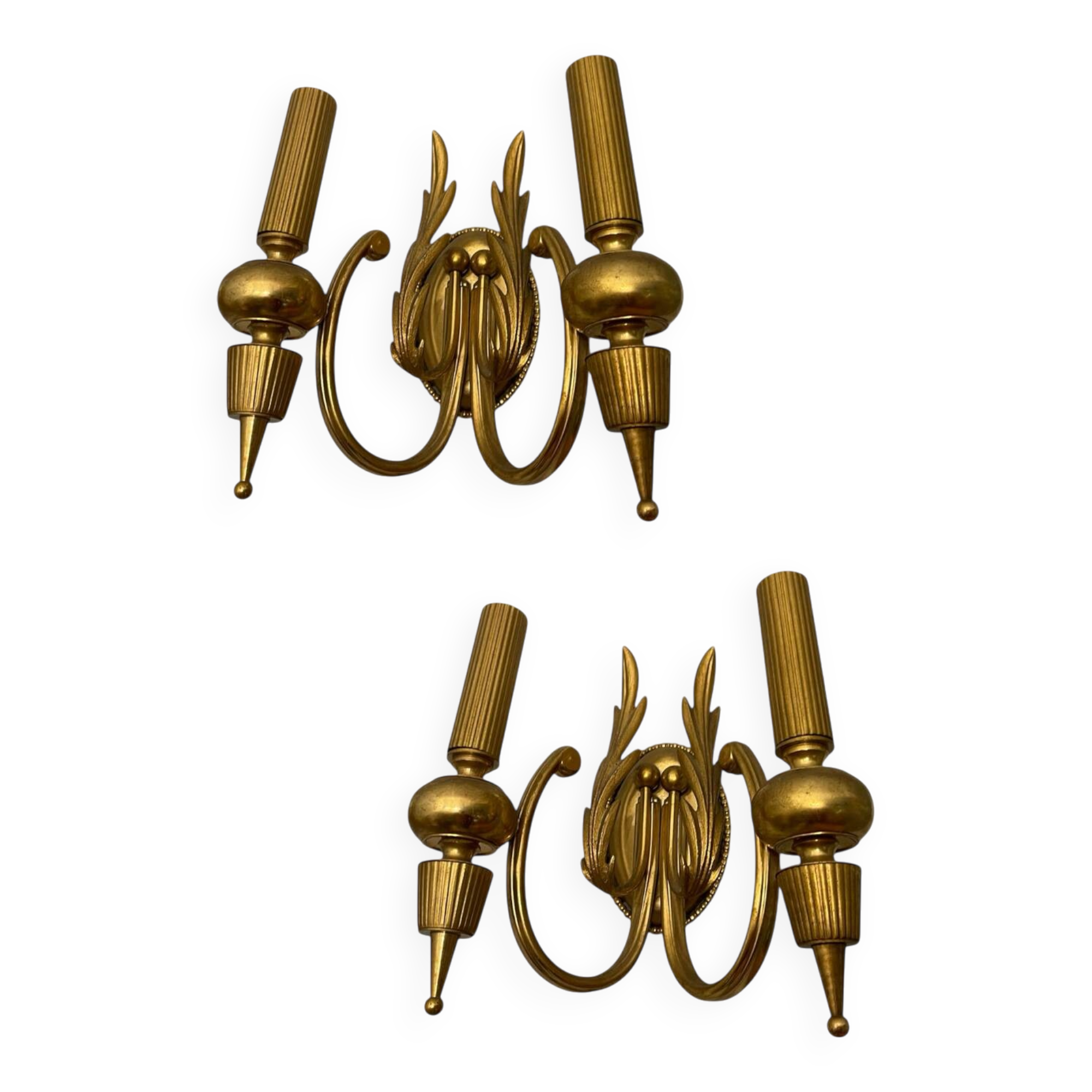Brass Italian Sconces Set of 2 1970’s