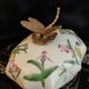 Cracked Ceramic Jewellery Box – Bronze Dragonfly