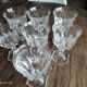 Lot de 7 verres à vin blanc en verre ancien