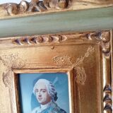 Louis XV vintage miniature portrait painting