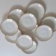 Set of 10 porcelain dessert plates