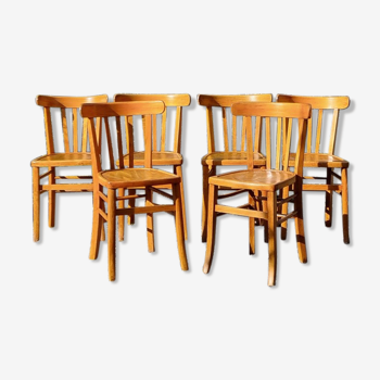 6 chaises bistrot années 40