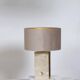 Vintage travertine table lamp attributed to Fratelli Mannelli, Italy, 1970s