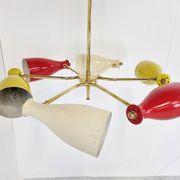 Mid century coloured chandelier, 1950s