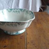 Square bowl Longwy germain model of gray green color